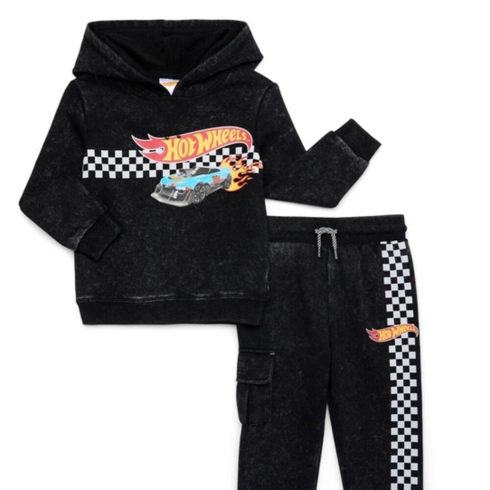 Hot Wheels Toddler Boy Hoodie and Joggers Set 5T